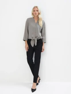 Blusen, Hemden>MOHITO Bluse Aus Lyocell Grau