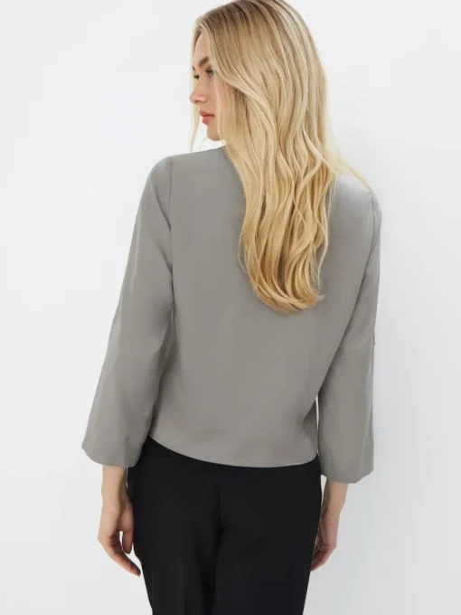Blusen, Hemden>MOHITO Bluse Aus Lyocell Grau