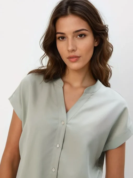 Blusen, Hemden>MOHITO Bluse Aus Lyocell Grün