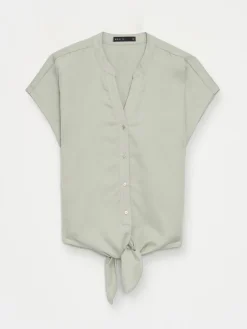 Blusen, Hemden></noscript>MOHITO Bluse Aus Lyocell Grün