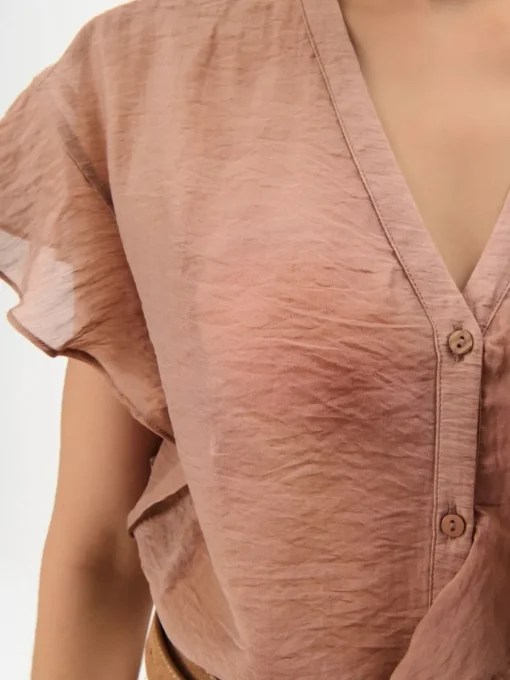 Blusen, Hemden>MOHITO Bluse aus Lyocell-Mix Kaffeebraun
