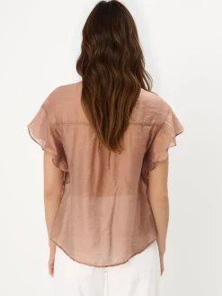 Blusen, Hemden></noscript>MOHITO Bluse aus Lyocell-Mix Kaffeebraun