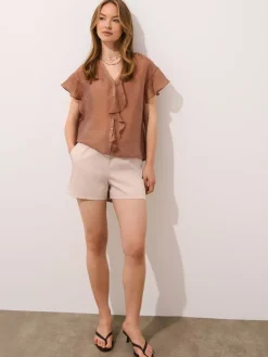 Blusen, Hemden></noscript>MOHITO Bluse aus Lyocell-Mix Kaffeebraun