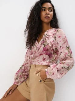 Blusen, Hemden>MOHITO Bluse aus Lyocell-Mix Pastellrosa