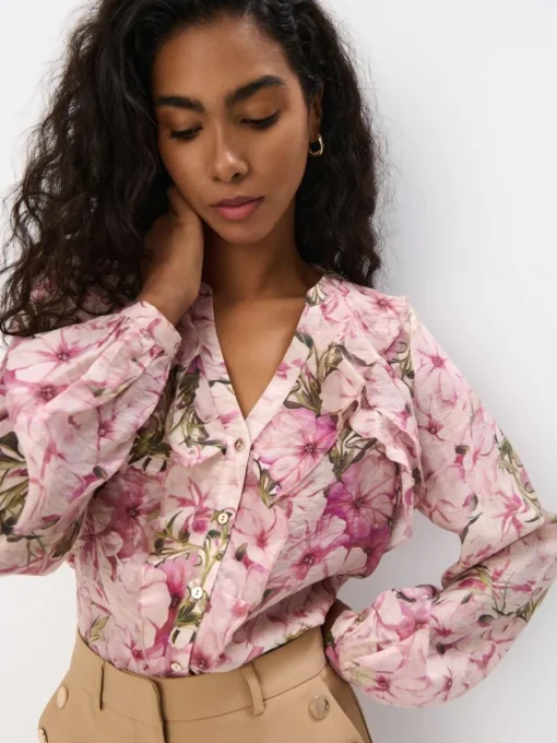 Blusen, Hemden>MOHITO Bluse aus Lyocell-Mix Pastellrosa