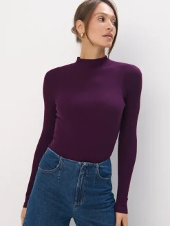 Blusen, Hemden>MOHITO Bluse aus Lyocell-Mix Dunkelviolett