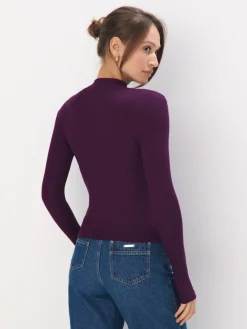 Blusen, Hemden></noscript>MOHITO Bluse aus Lyocell-Mix Dunkelviolett