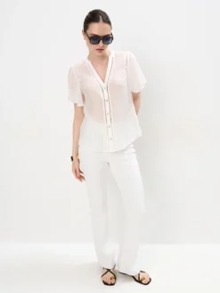 Blusen, Hemden>MOHITO Bluse aus Lyocell-Mix Weiu00df