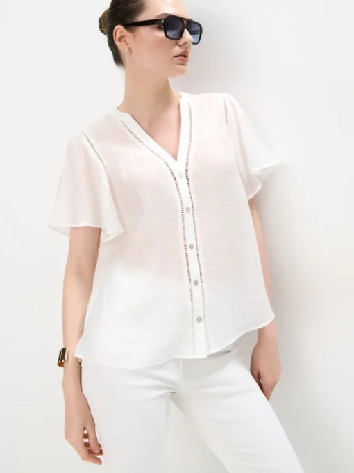 Blusen, Hemden>MOHITO Bluse aus Lyocell-Mix Weiu00df