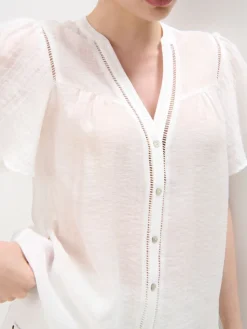 Blusen, Hemden></noscript>MOHITO Bluse aus Lyocell-Mix Weiu00df