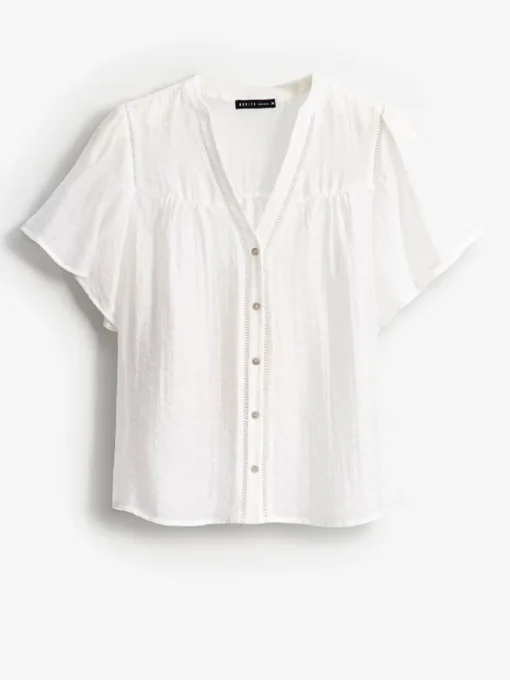 Blusen, Hemden>MOHITO Bluse aus Lyocell-Mix Weiu00df