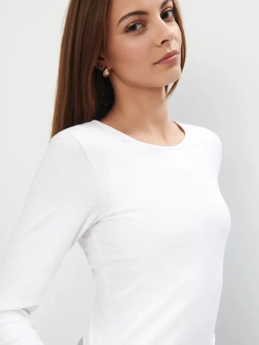 T-shirts, Tops|Blusen, Hemden>MOHITO Bluse Basic Weiu00df