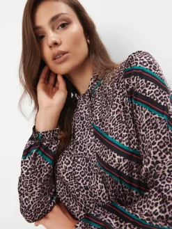Blusen, Hemden></noscript>MOHITO Bluse mit Animal-Print Mehrfarbig