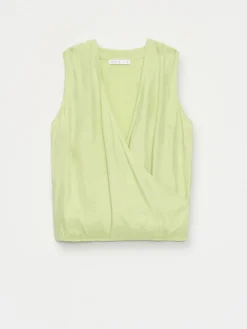 Blusen, Hemden></noscript>MOHITO Bluse mit Ausschnitt mit Wickeloptik Neongrün