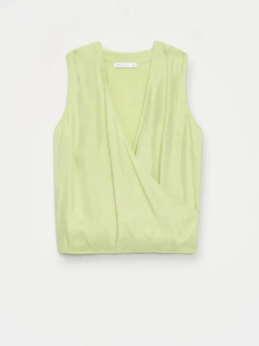 Blusen, Hemden>MOHITO Bluse mit Ausschnitt mit Wickeloptik Neongrün