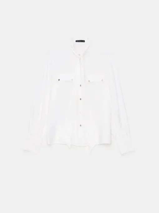 Blusen, Hemden>MOHITO Bluse mit Bindedetail Weiu00df