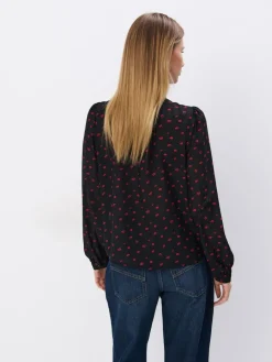 Blusen, Hemden></noscript>MOHITO Bluse mit Bindedetail Schwarz