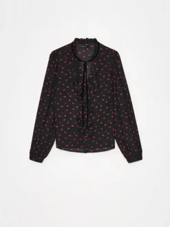 Blusen, Hemden></noscript>MOHITO Bluse mit Bindedetail Schwarz