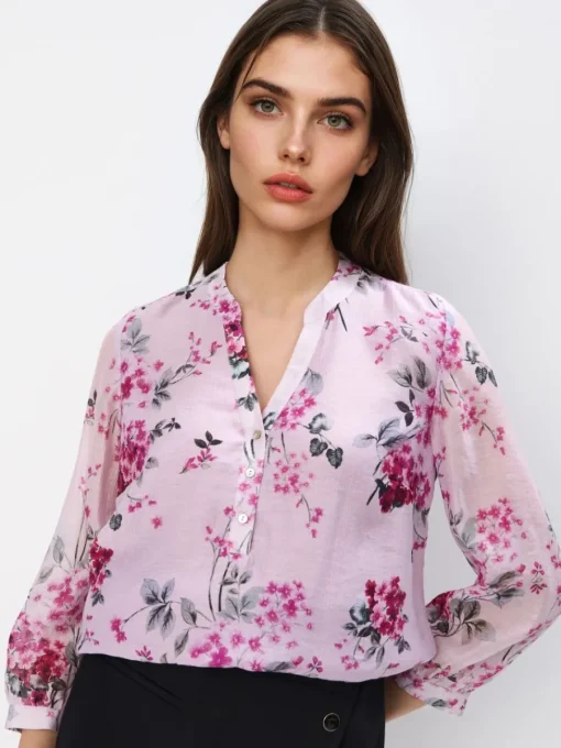 Blusen, Hemden>MOHITO Bluse mit Blumenprint Mehrfarbig