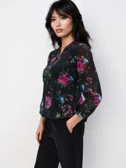 Blusen, Hemden>MOHITO Bluse mit Blumenprint Schwarz