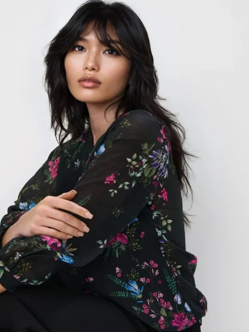 Blusen, Hemden>MOHITO Bluse mit Blumenprint Schwarz