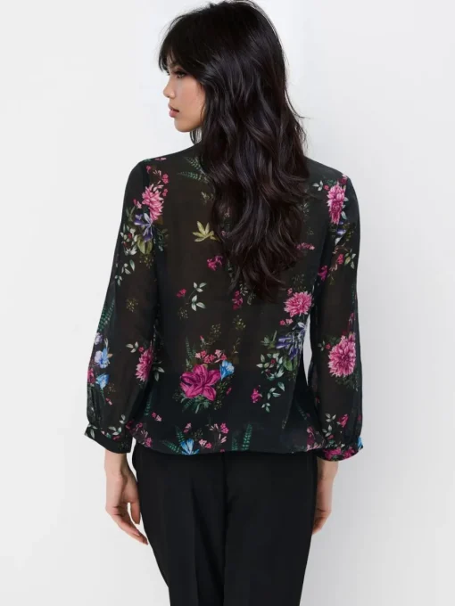 Blusen, Hemden>MOHITO Bluse mit Blumenprint Schwarz