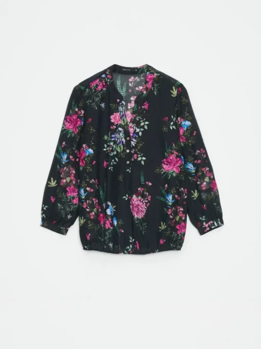 Blusen, Hemden>MOHITO Bluse mit Blumenprint Schwarz