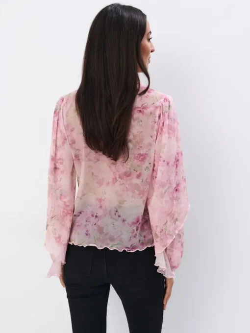 Blusen, Hemden>MOHITO Bluse mit Blumenprint Pink