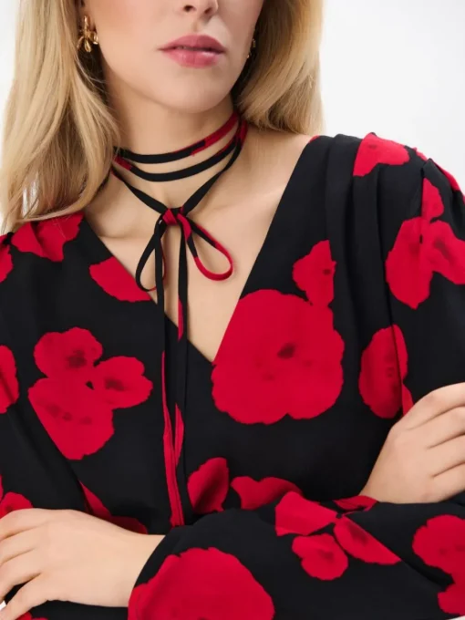 Blusen, Hemden>MOHITO Bluse mit Blumenprint Schwarz
