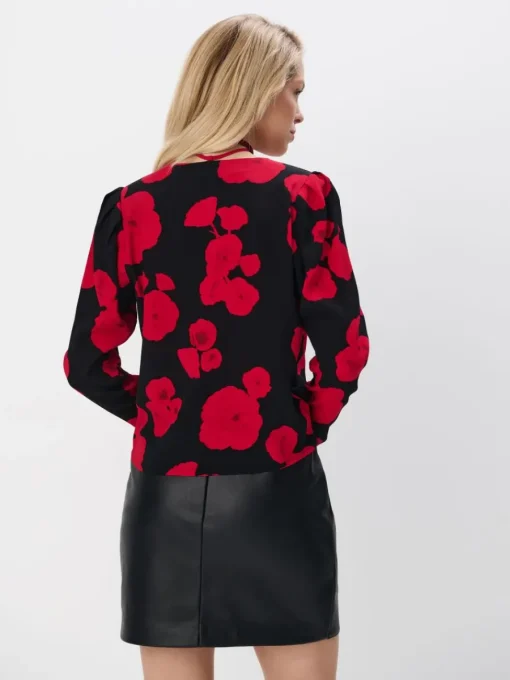 Blusen, Hemden>MOHITO Bluse mit Blumenprint Schwarz