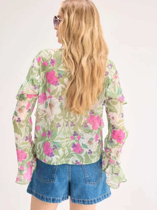 Blusen, Hemden>MOHITO Bluse mit Blumenprint Fuchsia