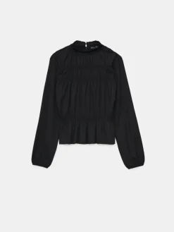 Blusen, Hemden></noscript>MOHITO Bluse mit dekorativem Stehkragen Schwarz