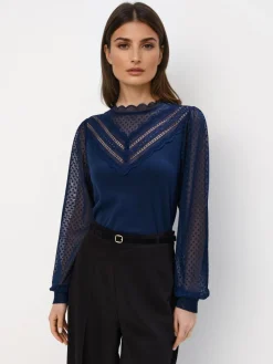 Blusen, Hemden>MOHITO Bluse mit dekorativer Vorderseite Navy