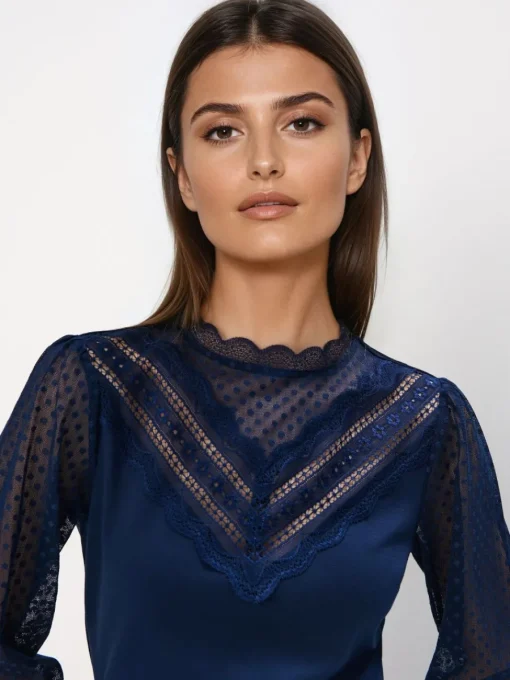 Blusen, Hemden>MOHITO Bluse mit dekorativer Vorderseite Navy