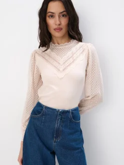 Blusen, Hemden>MOHITO Bluse mit dekorativer Vorderseite Creme