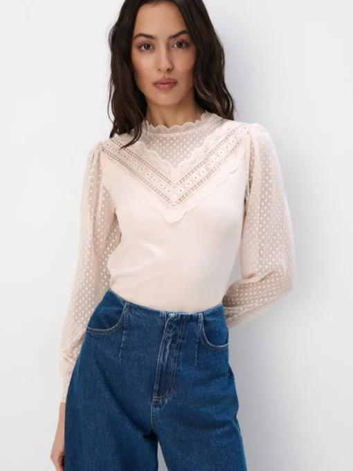 Blusen, Hemden>MOHITO Bluse mit dekorativer Vorderseite Creme