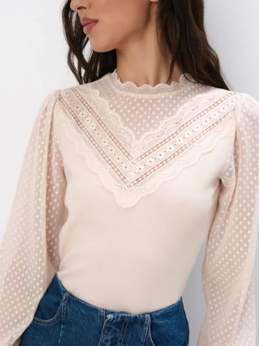 Blusen, Hemden>MOHITO Bluse mit dekorativer Vorderseite Creme