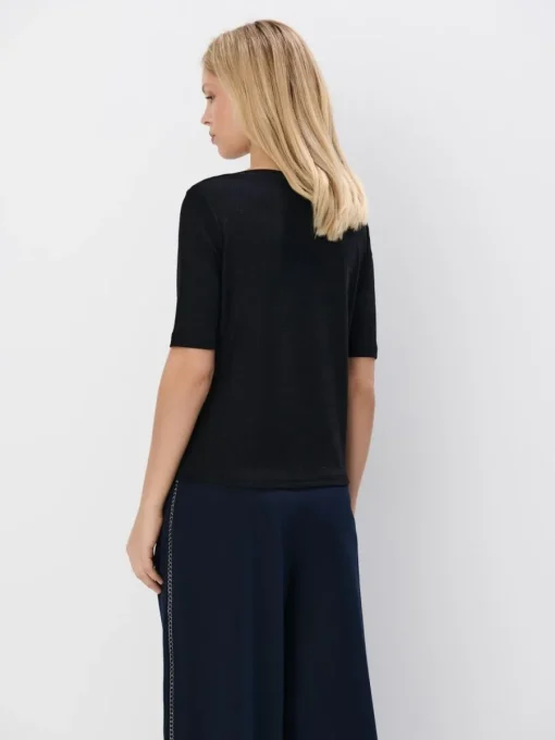 Blusen, Hemden>MOHITO Bluse mit Faden in Metall-Optik Schwarz