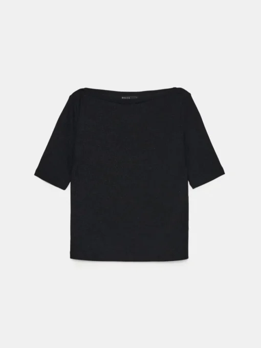 Blusen, Hemden>MOHITO Bluse mit Faden in Metall-Optik Schwarz