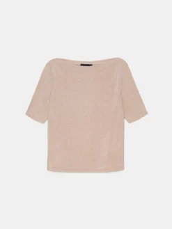 Blusen, Hemden></noscript>MOHITO Bluse mit Faden in Metall-Optik Beige
