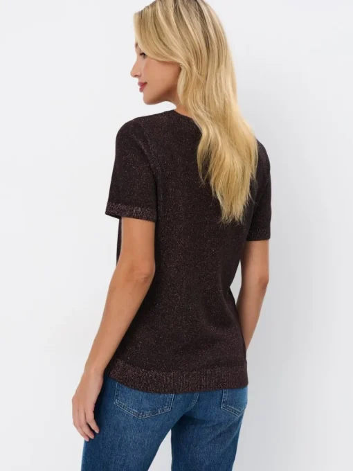 Blusen, Hemden>MOHITO Bluse mit Faden in Metall-Optik Dunkelbraun