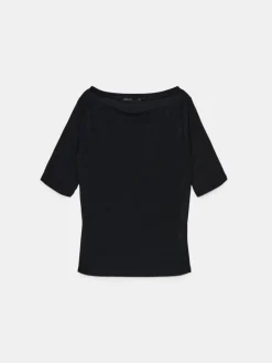 Blusen, Hemden></noscript>MOHITO Bluse mit Faden in Metall-Optik Schwarz