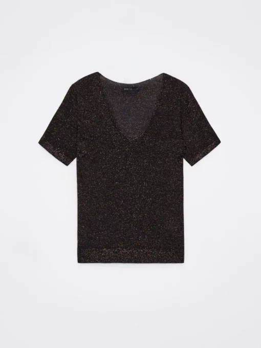 Blusen, Hemden>MOHITO Bluse mit Faden in Metall-Optik Schwarz