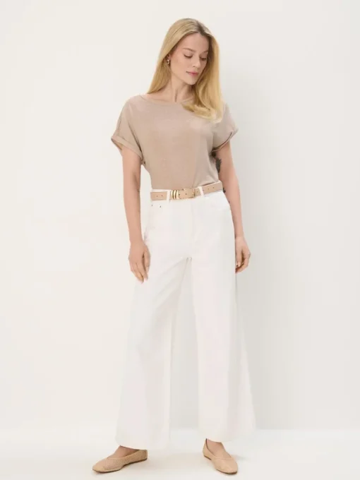 Blusen, Hemden>MOHITO Bluse mit Faden in Metall-Optik Beige