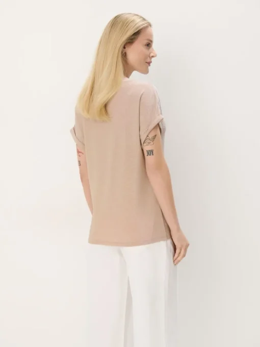 Blusen, Hemden>MOHITO Bluse mit Faden in Metall-Optik Beige