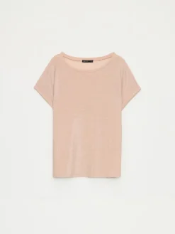 Blusen, Hemden></noscript>MOHITO Bluse mit Faden in Metall-Optik Beige