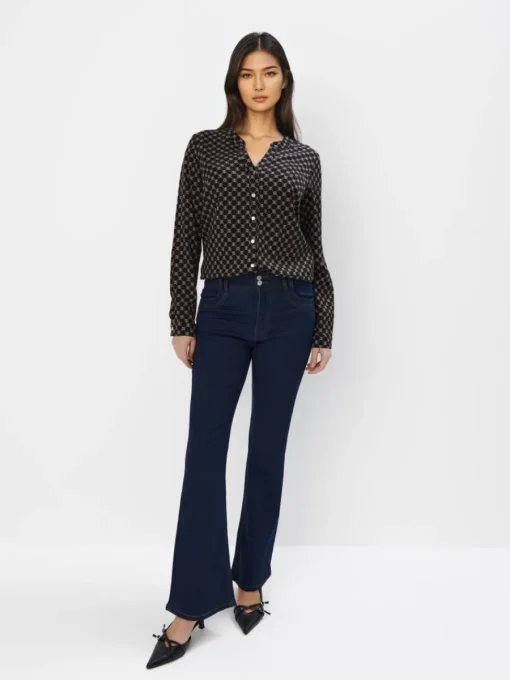 Blusen, Hemden>MOHITO Bluse mit geometrischem Muster Schwarz