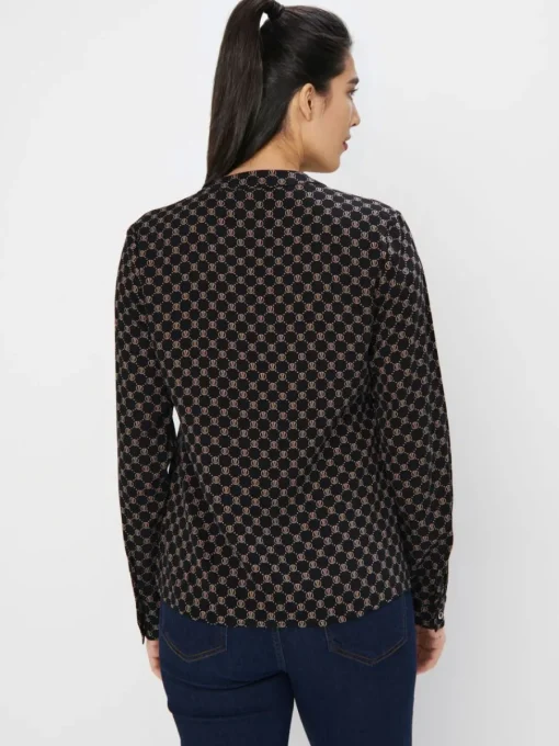 Blusen, Hemden>MOHITO Bluse mit geometrischem Muster Schwarz