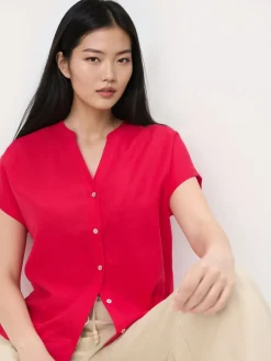 Am Häufigsten Ausgewählt|Leinen>MOHITO Bluse mit Knöpfen Fuchsia