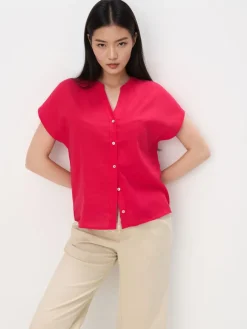 Am Häufigsten Ausgewählt|Leinen>MOHITO Bluse mit Knöpfen Fuchsia
